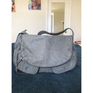 Lucky brand stash vintage Italian lamb skin leather hobo bag in gray